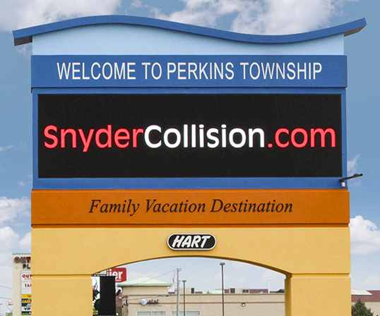 image of digital sign in Perkins Township